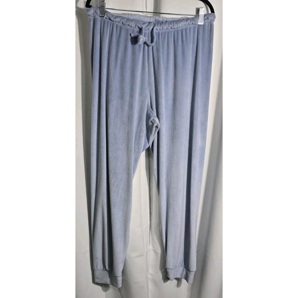 Juicy‎ Couture Womens Baby Blue Velour Drawstring Sweatpants Sz XL
